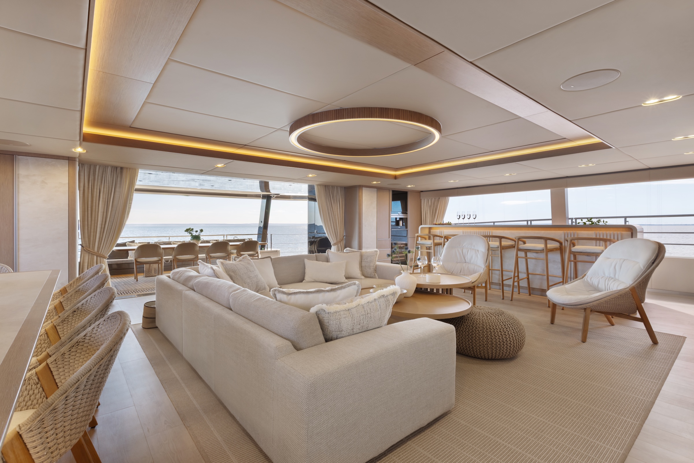 Main salon on the 100 Sunreef Power