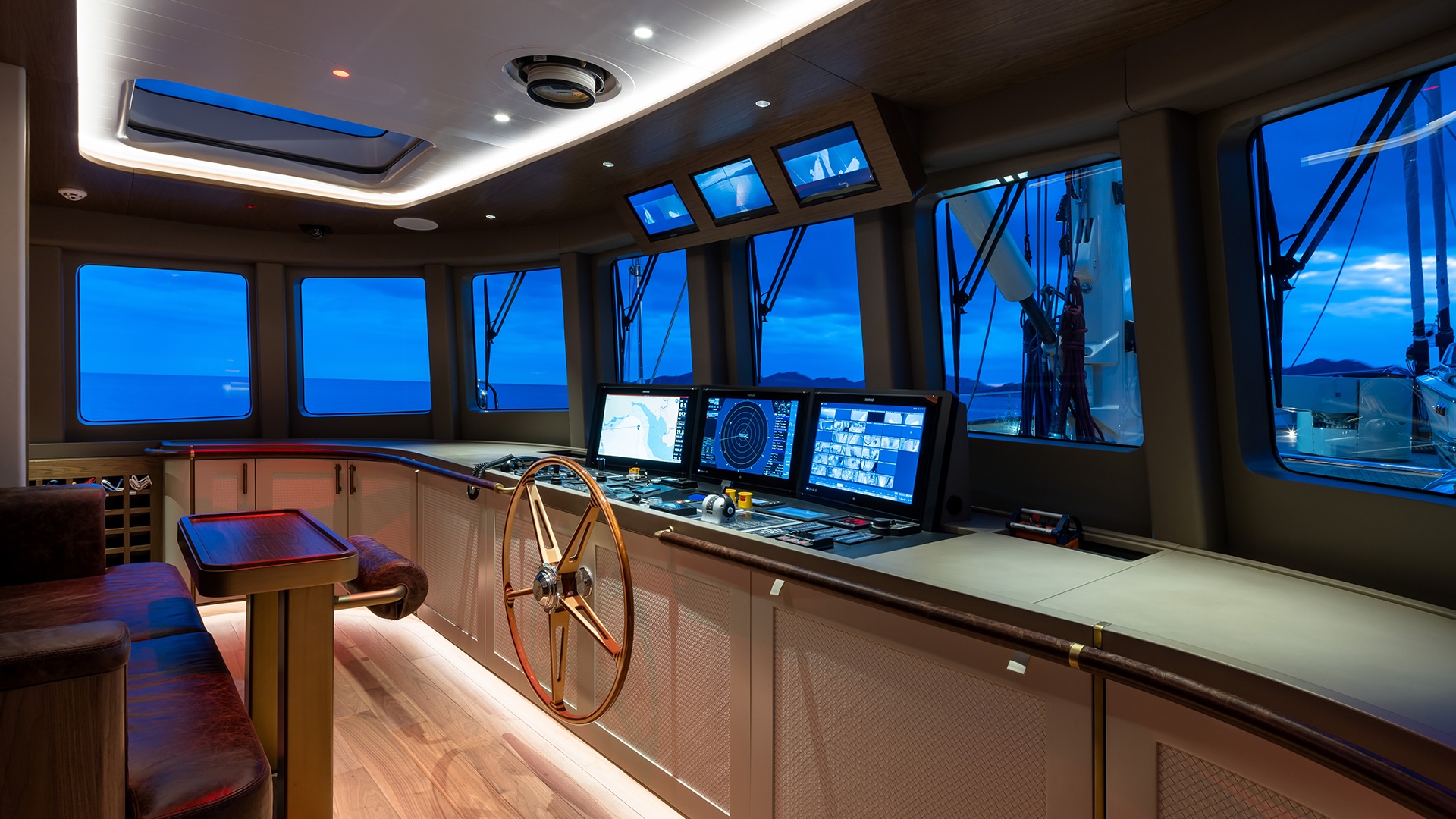 Interior wheelhouse on the ARES Simena