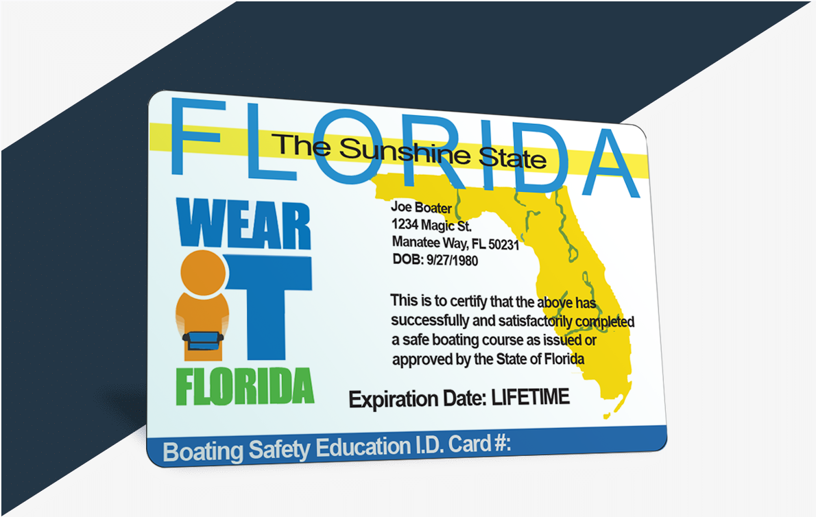 A digital boating safety credential displayed on a mobile device in Florida