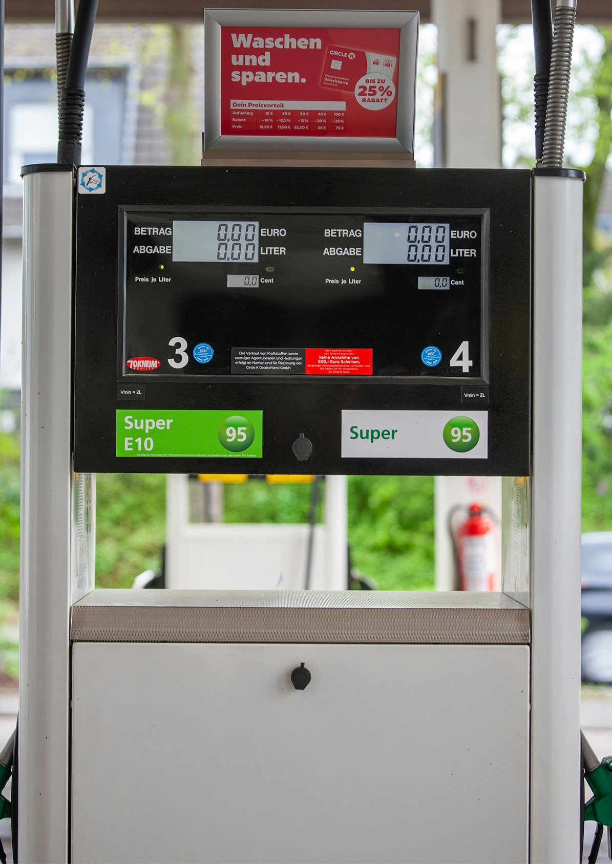 A fuel pump at a marina fuel dock