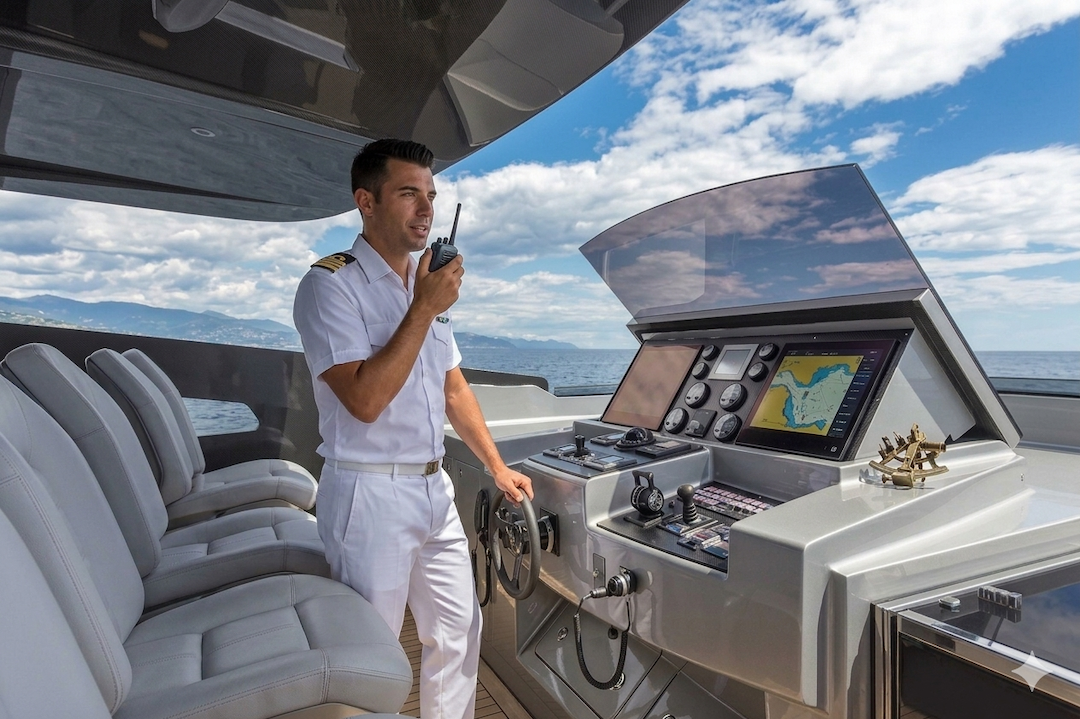 Crew member on VHF radio