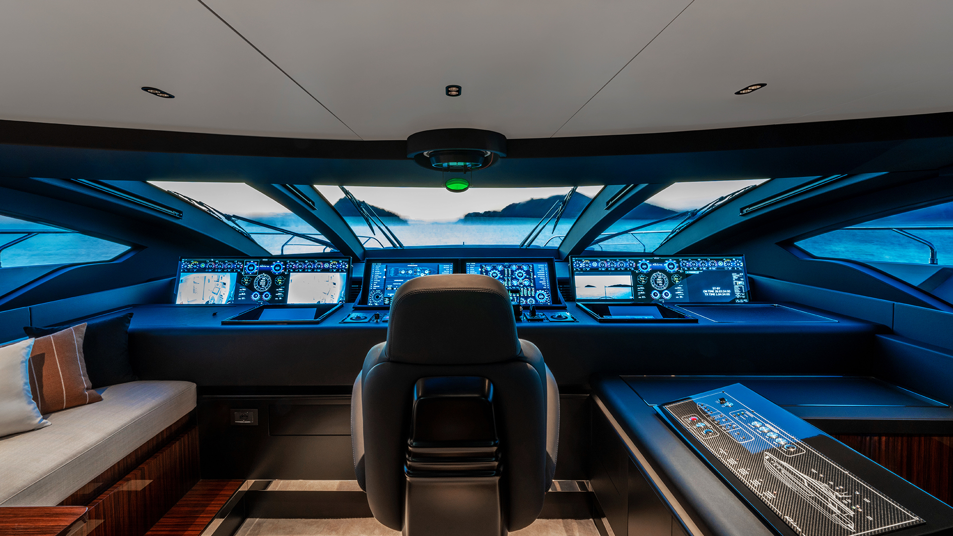Riva 112 interior helm station