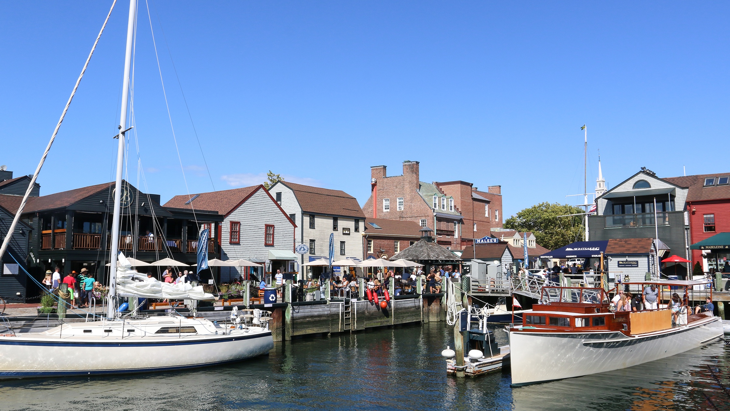 Bowen's Wharf marina, Newport waterfront