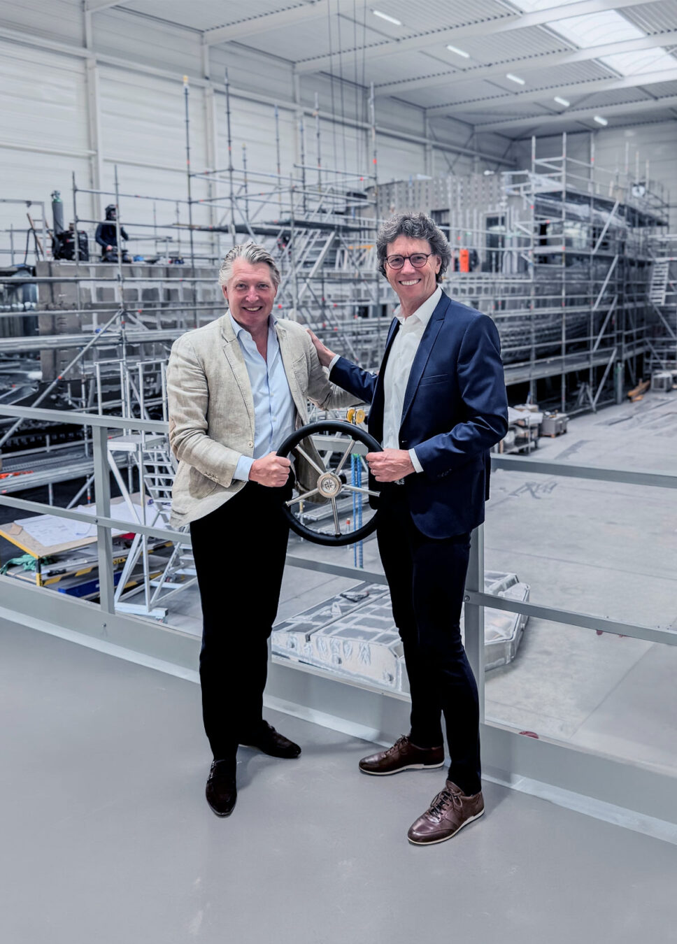 Evan Kortmann and Enrico Theuns at Van der Valk Shipyard