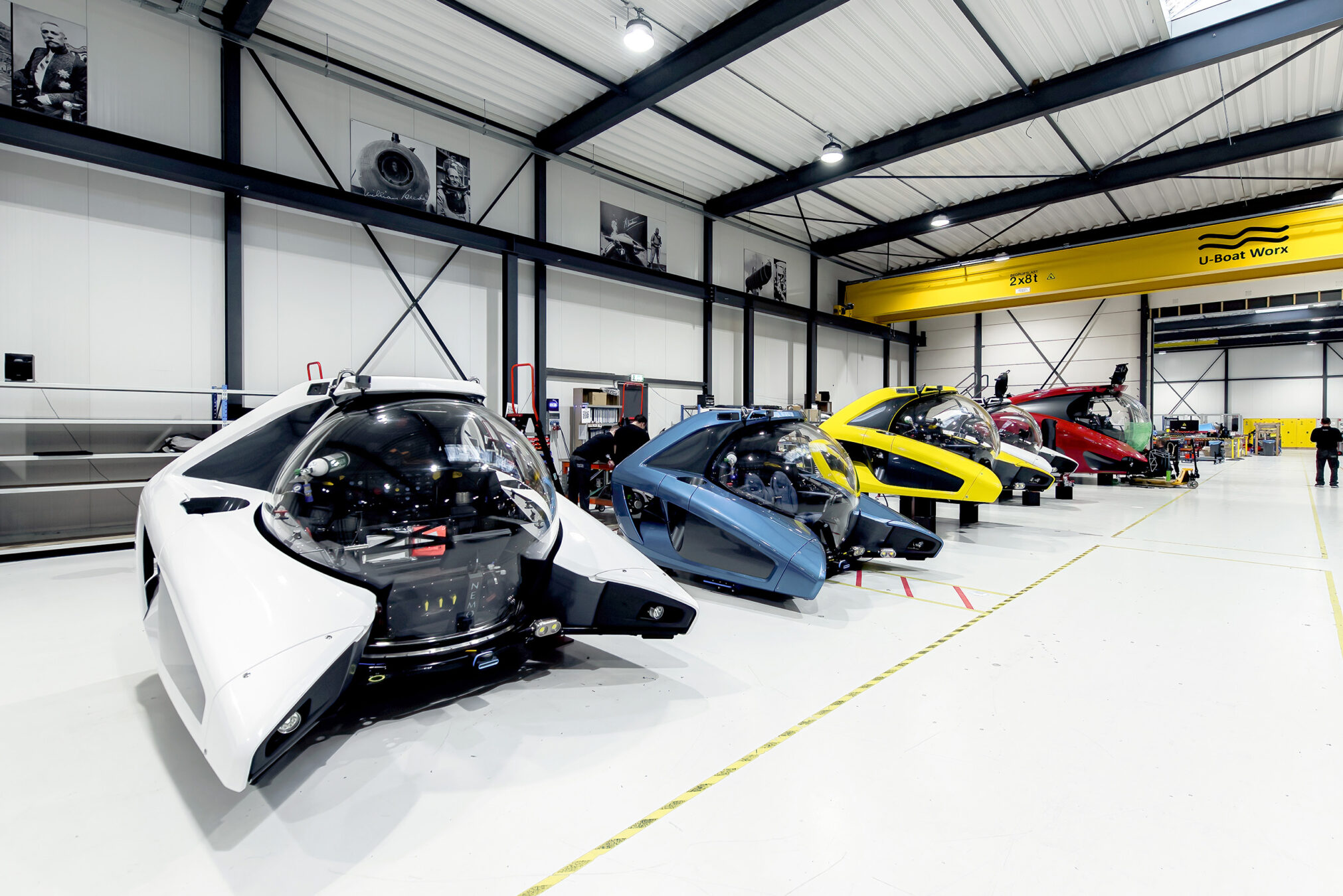 A line of submersibles in the factory