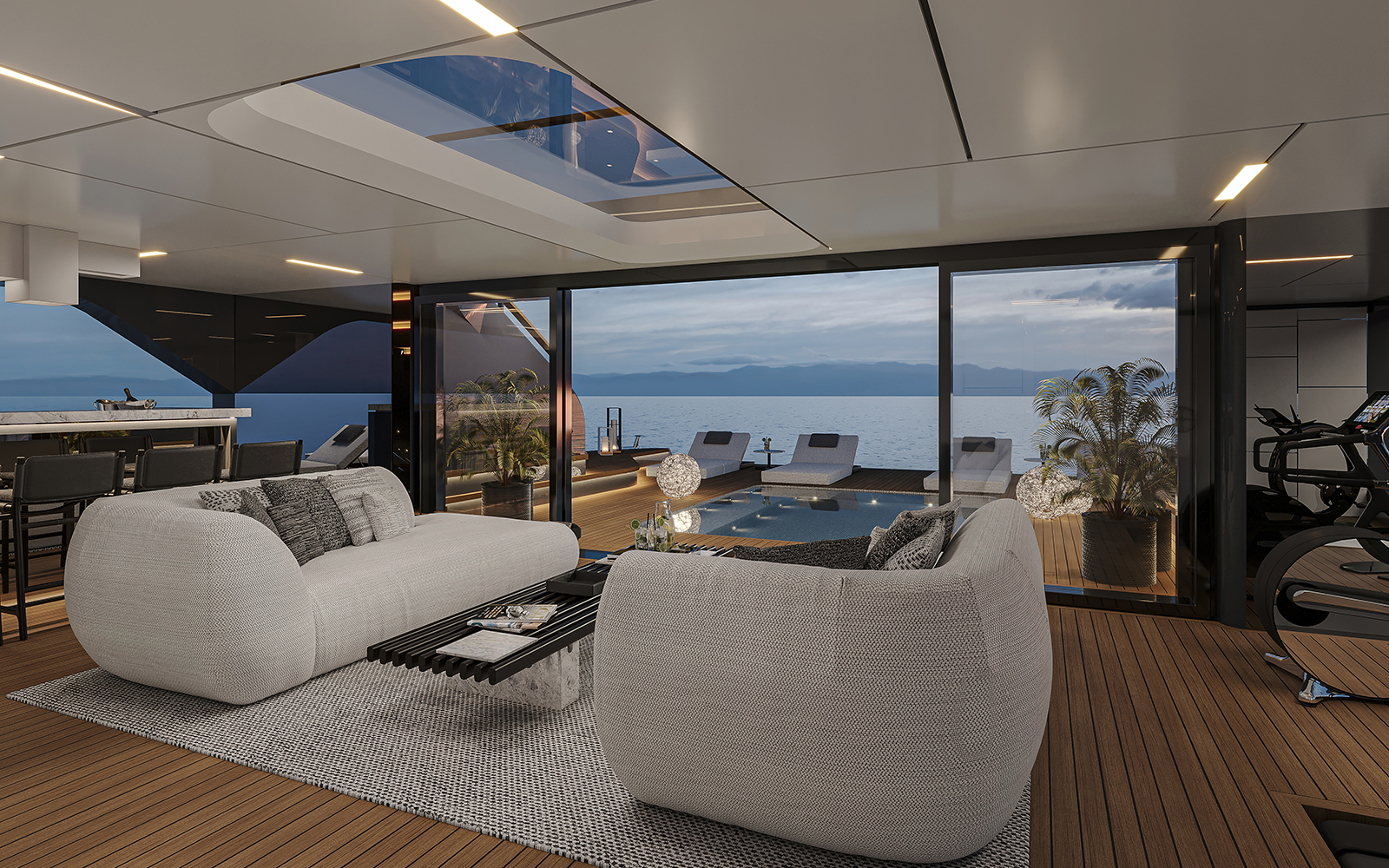 Tankoa Stardust salón principal mirando hacia el beach area