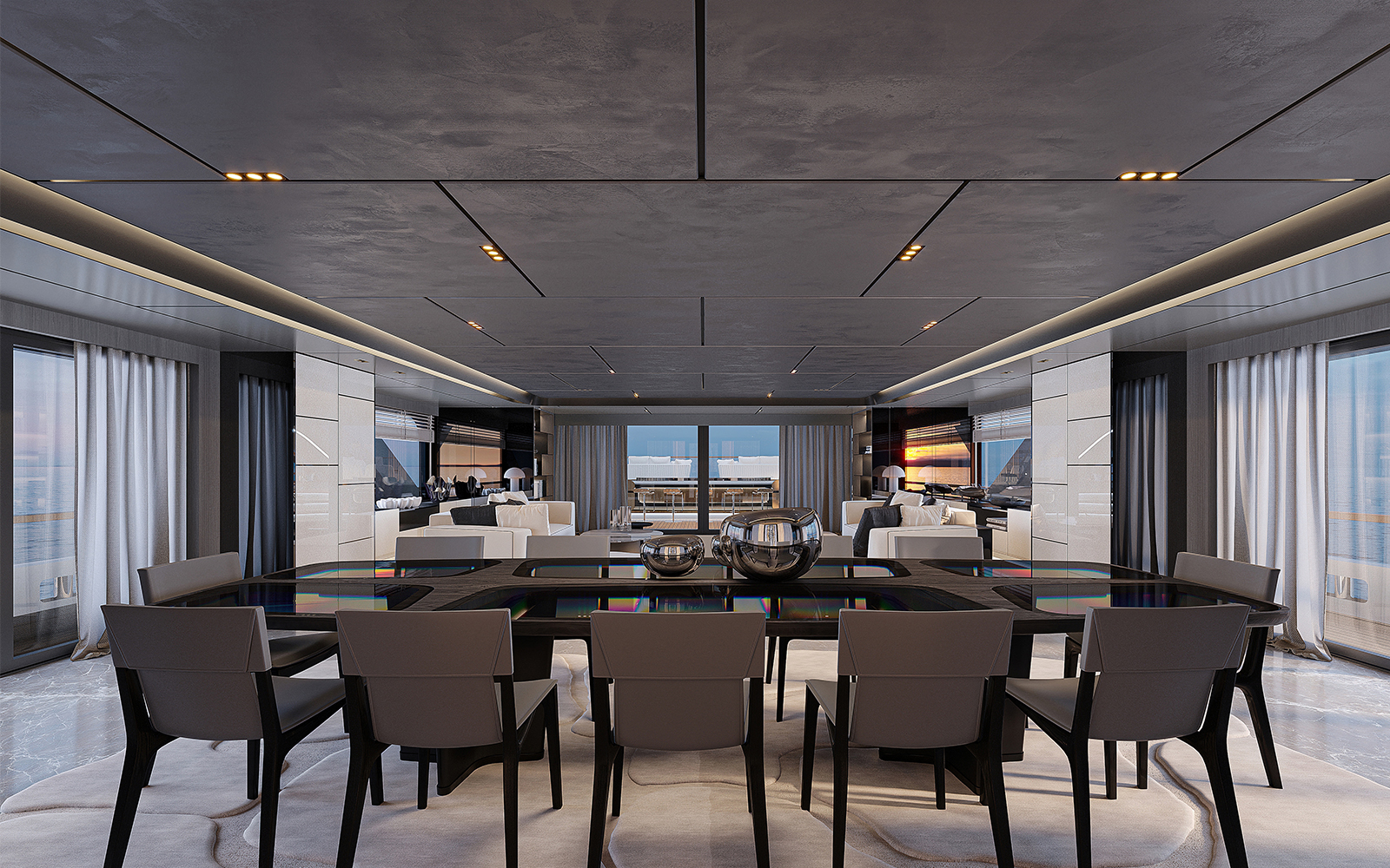 Tankoa Stardust comedor y salón en la cubierta principal