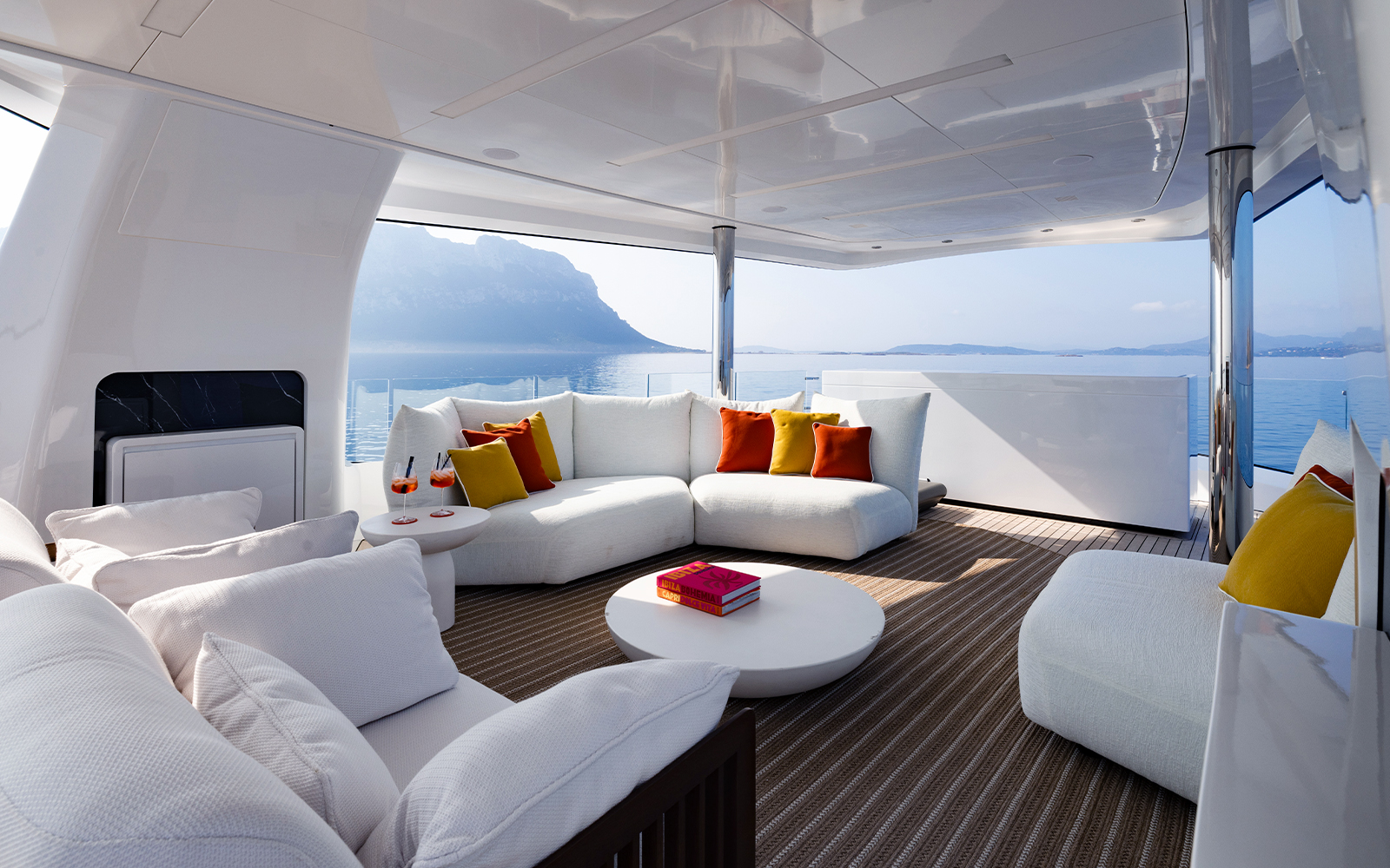 El lounge del flybridge