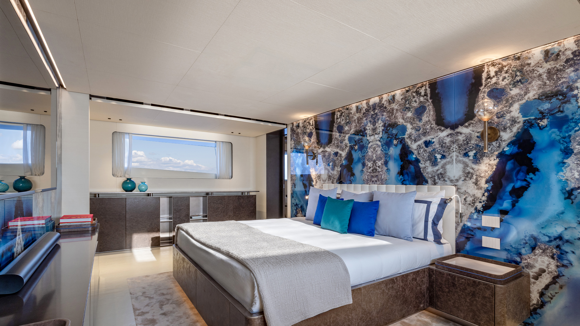 La suite del armador a bordo de Acqua Chiara