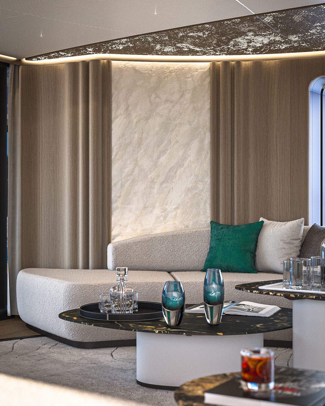 Sirena 42M detalle del salón principal