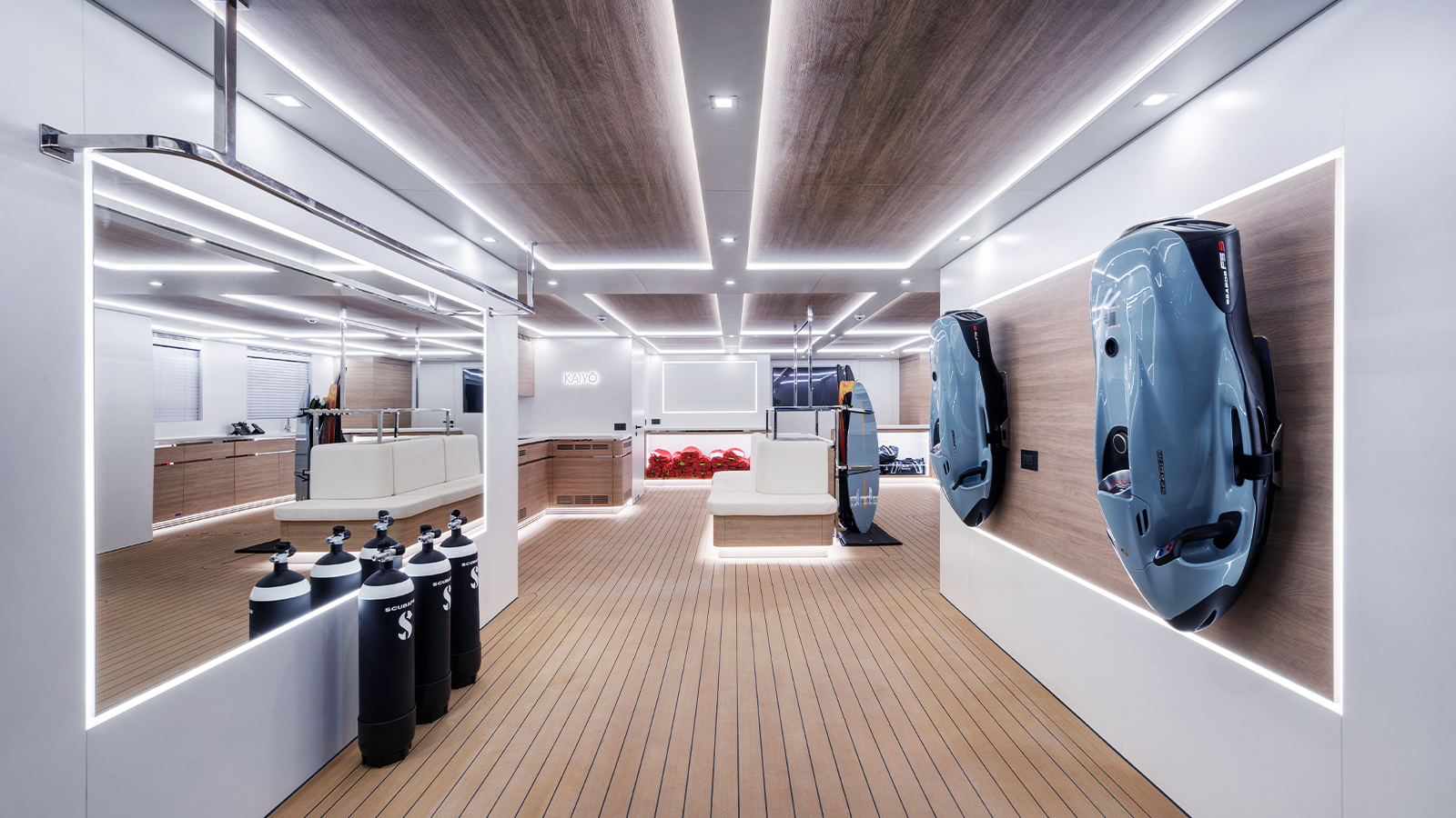 Limerence water sports room with boards and seabobs