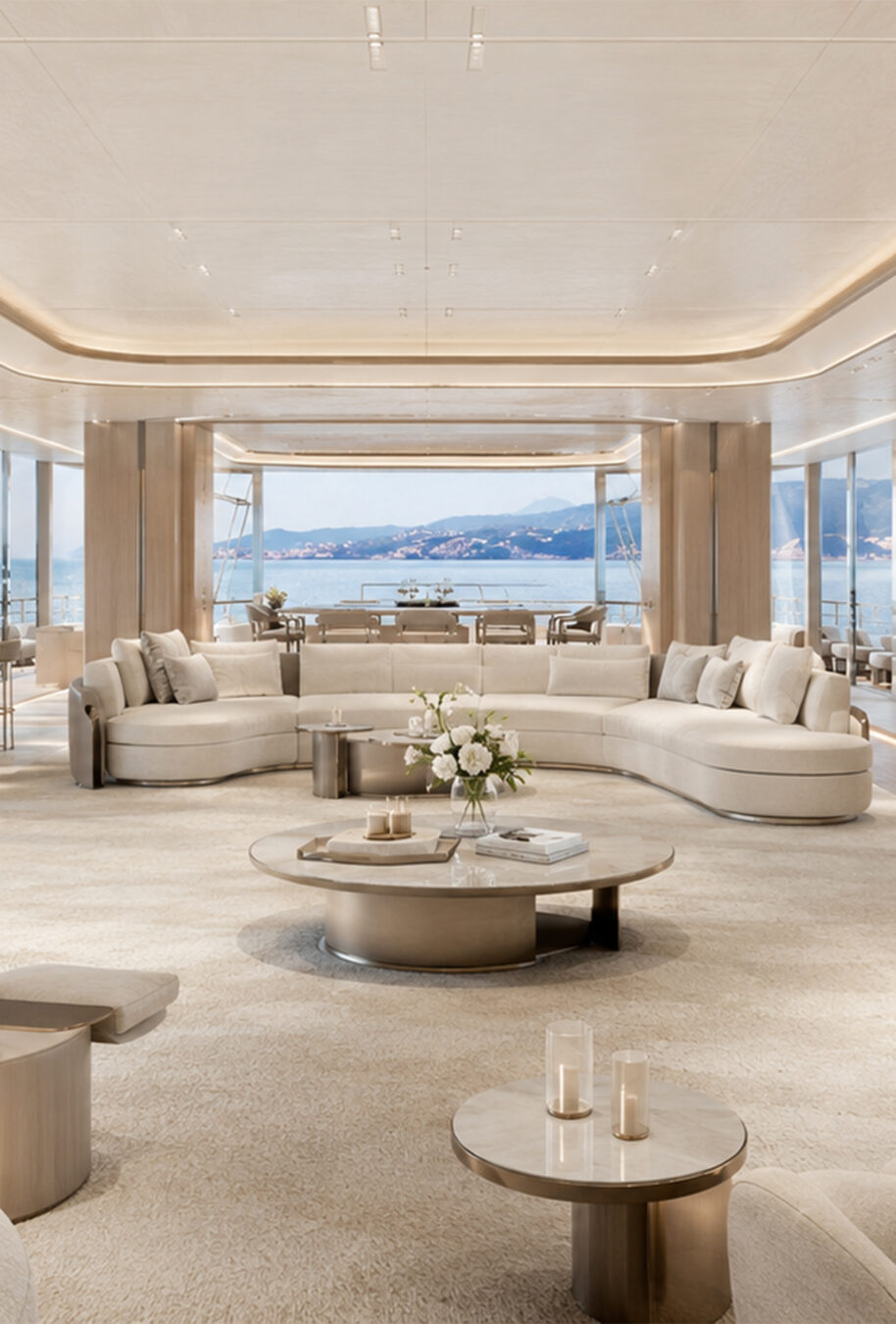 Rendering of the main salon interior