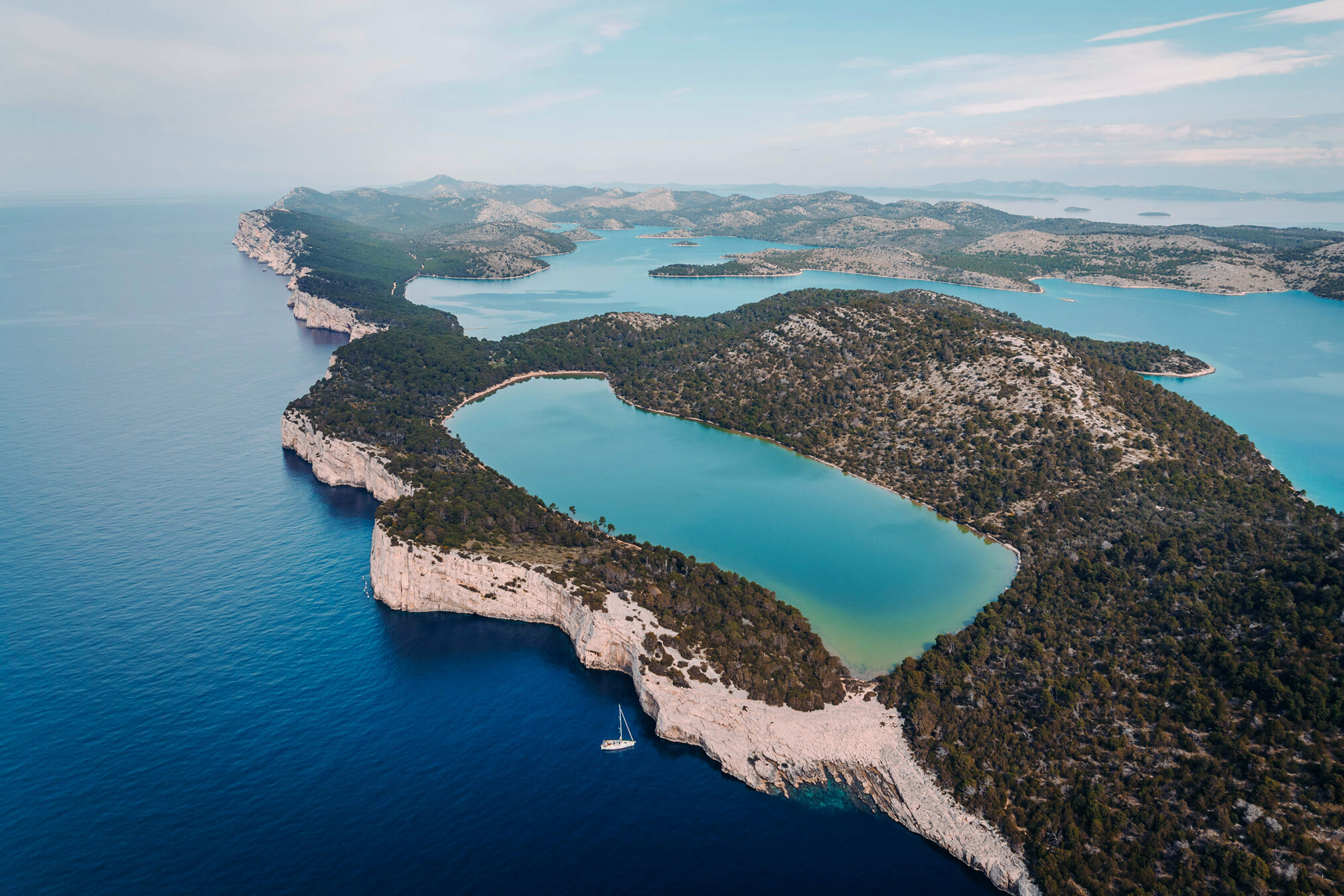 Aerial view of the Kornati islands