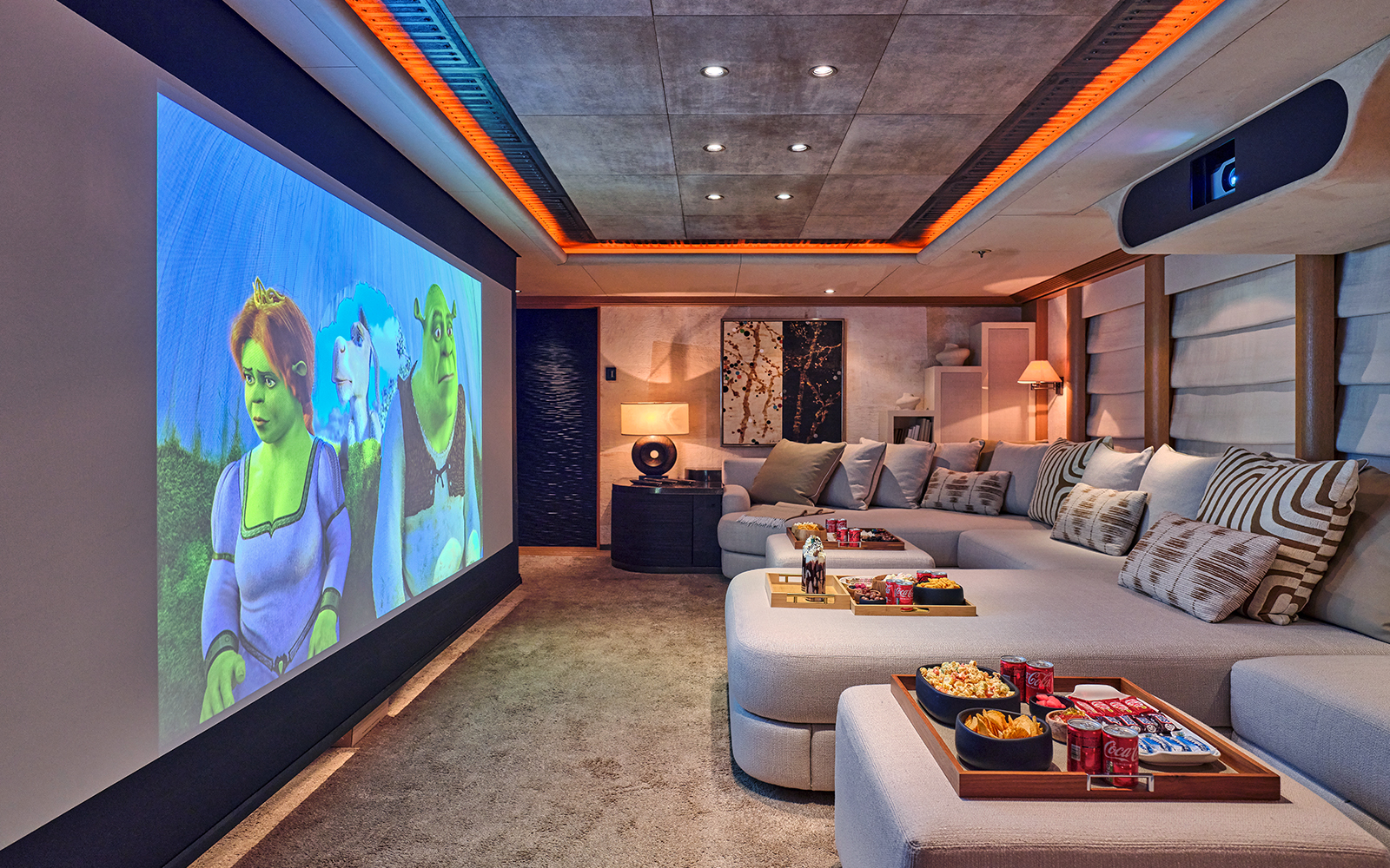 The cinema aboard KOGO